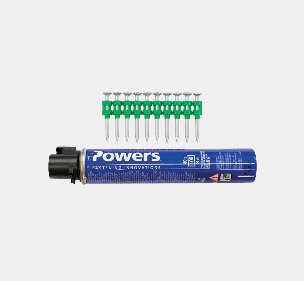 Powers Trak-It C5 2.6mm X 35mm Straight Shank Pins & Fuel Cell